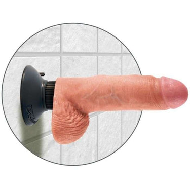 Dildo Vibrante King Cock Realistico Impermeabile 20 cm Flessibile